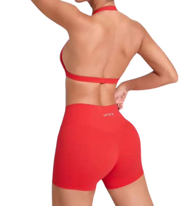 Seamless Backless Top Red | Upwr