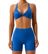 Twisted Sports Bra Dark Blue| Upwr