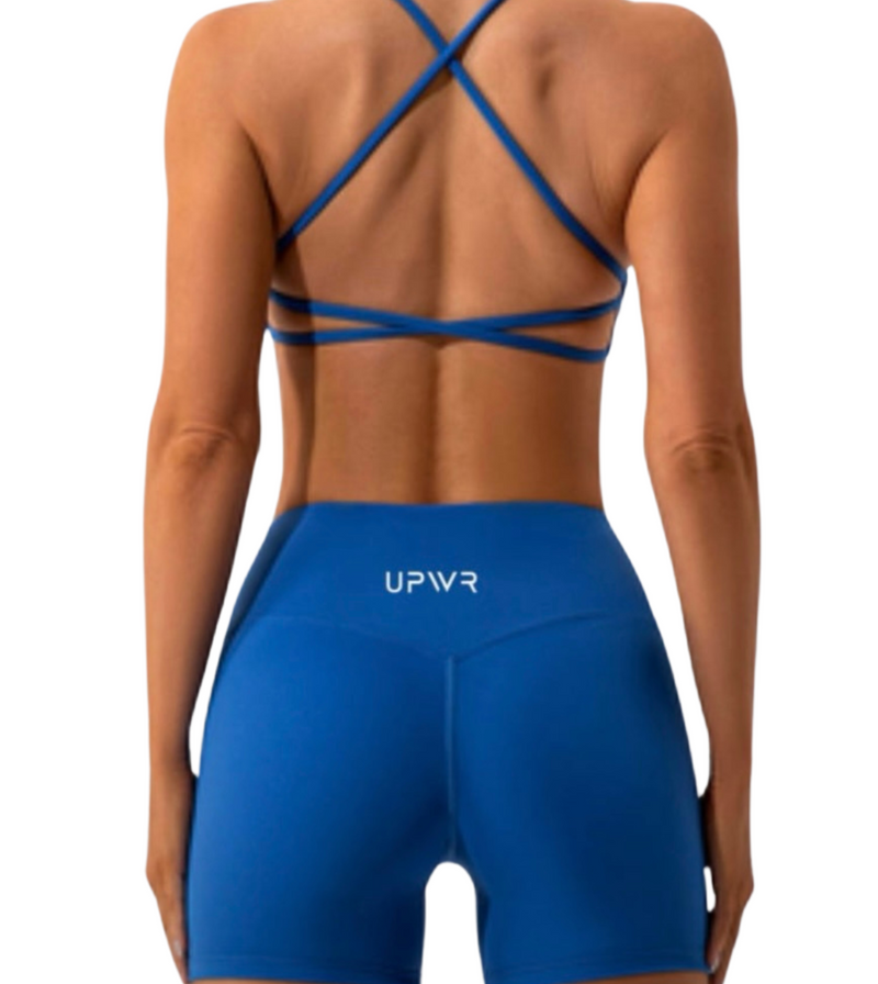 Twisted Sports Bra Dark Blue| Upwr