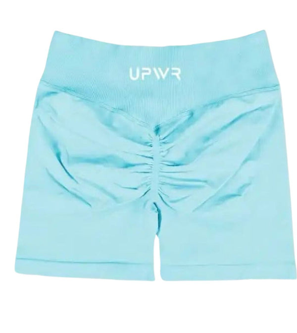 Scrunch Shorts Light Blue | UPWR