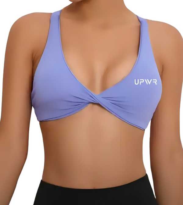 Twisted Sports Bra lilac purple| Upwr