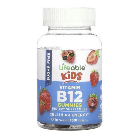 Vitamin B12 Kids Sugar Free - 60 gummies 2023-10-7292 фото