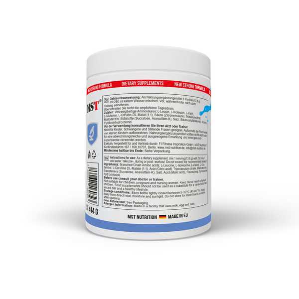 MST BCAA Essential Professional Fermented + Глютамін | Цитрулін | B6 | Блакитна малина 414 грамів UP416 фото