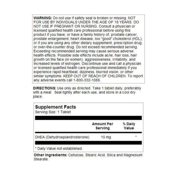 DHEA 10mg - 60 tabs 2023-10-2064 фото