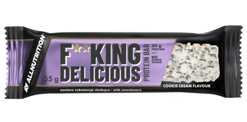 Allnutrition F**king delicious Protein Bar &mdash; коробка: 15 батончиків &times; 55 г, Білий шоколад Печиво та крем 2022-09-0190 фото