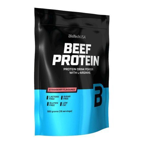 BioTechUSA Beef Protein &mdash; 500 г, Полуниця 100-95-1330281-20 фото