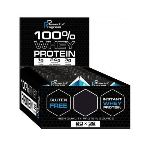 Порційний сироватковий протеїн Powerful Progress 100% Whey Protein Instant Mega Box &mdash; 20 &times; 32 г, Ваніль 2022-09-9903 фото