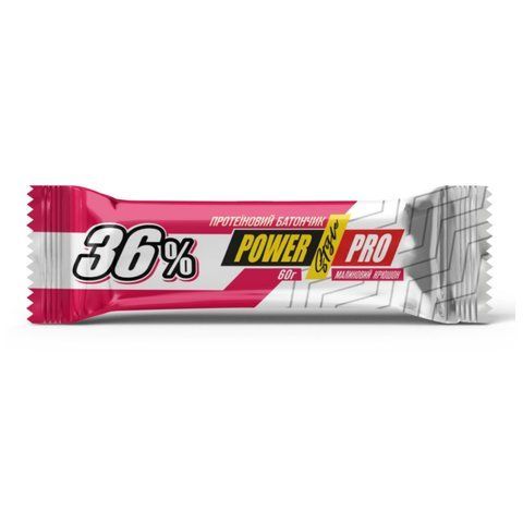 Power Pro Protein Bar 36% &mdash; коробка: 20 батончиків &times; 60 г, Малинова крихта 2022-10-0721 фото
