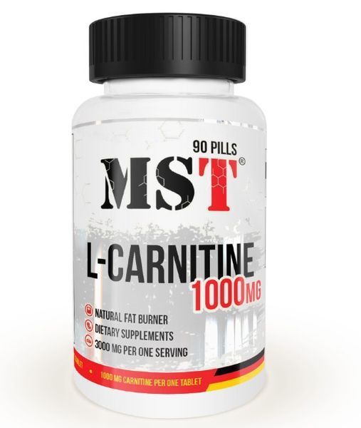 MST L-Carnitine 1000 mg Жироспалювач Карнітін 90 таблеток UP384 фото
