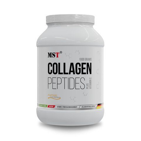 MST Collagen Peptides Fortigel plus Vitamin C 1000 g Green apple UP235 фото