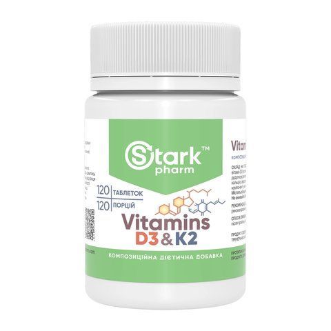 Vitamin D3 & K2 - 120 tabs 2023-10-6916 фото