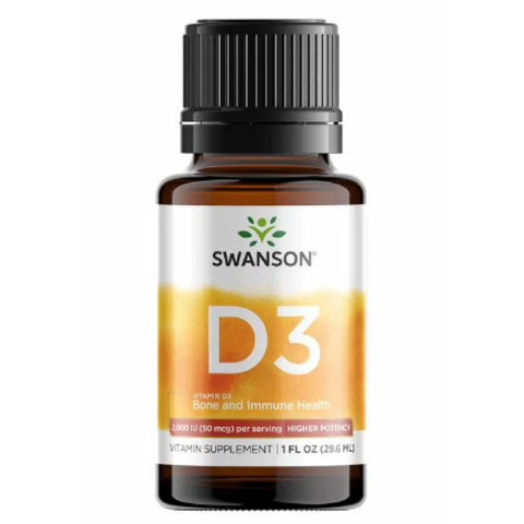 Vitamin D3 Bone and Immune Health 2000 IU (50mcg) -1fl(29.6ml) 100-95-8739155-20 фото