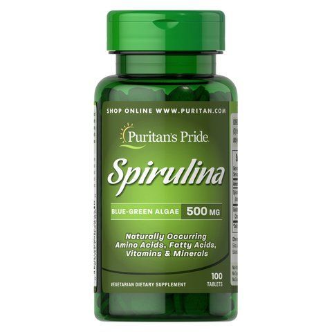 Spirulina 500mg - 100 tabs 100-59-8088108-20 фото