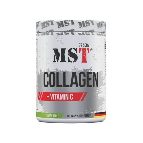 MST Collagen + vitamin C Зелене яблуко 77 serv. 500,5 g UP291 фото