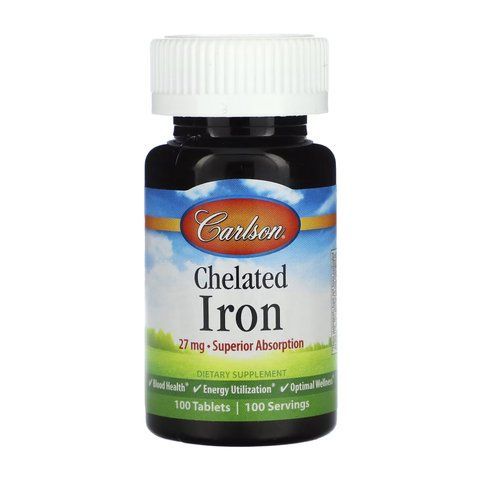 Carlson Laboratories Chelated Iron &mdash; 100 таблеток 2023-10-4569 фото