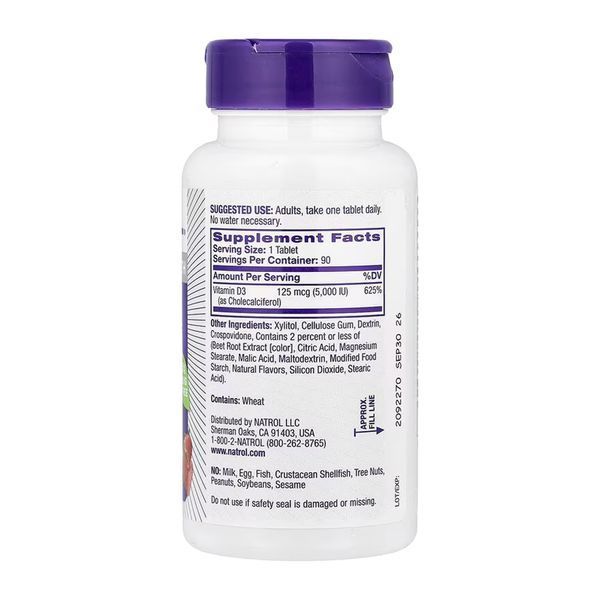 Vitamin D3 5,000 IU - 90 tabs 2023-10-6212 фото