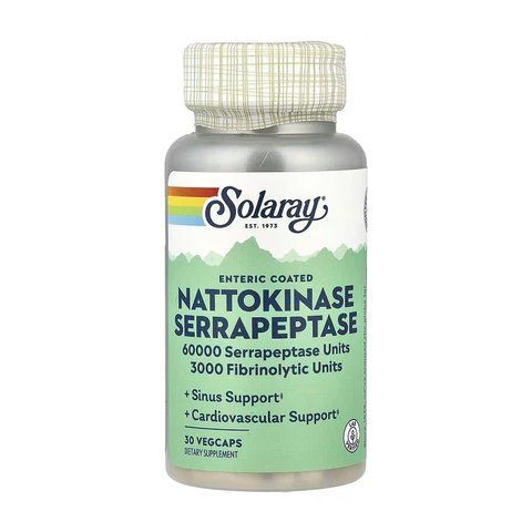 Nattokinase & Serrapeptase - 30 vcaps 2023-10-6419 фото