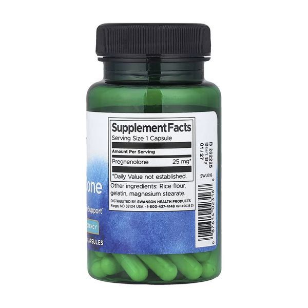 Pregnenolone High Potency 25 mg - 60 капсул 2023-10-6662 фото